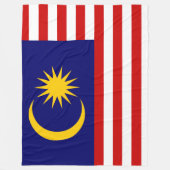 Flagge Malaysias Fleecedecke (Vorderseite)