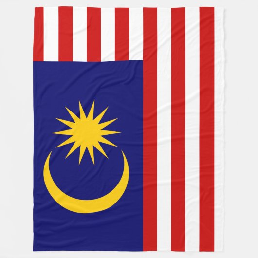 Flagge Malaysias Fleecedecke (Vorderseite)