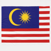 Flagge Malaysias Fleecedecke (Vorderseite (Horizontal))