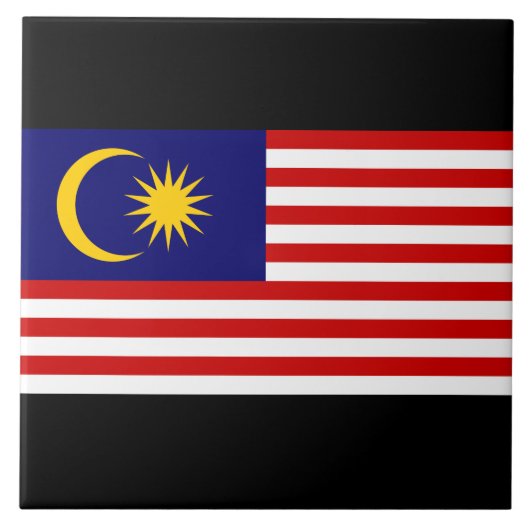 Flagge Malaysias Fliese (Vorderseite)