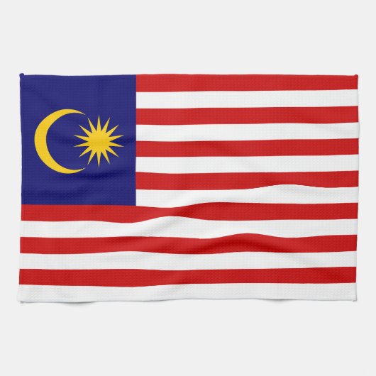 Flagge Malaysias Geschirrtuch (Horizontal)