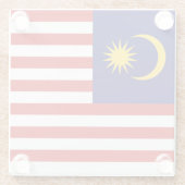 Flagge Malaysias Glasuntersetzer (Rückseite)