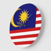 Flagge Malaysias Große Wanduhr (Winkel)