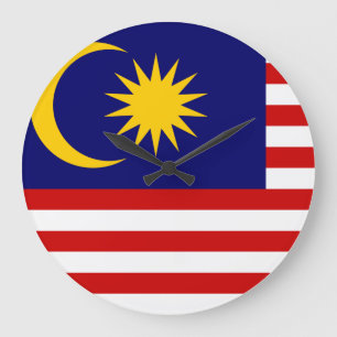 Flagge Malaysias Große Wanduhr