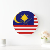 Flagge Malaysias Große Wanduhr (Zuhause)