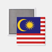 Flagge Malaysias Magnet (Vorderseite/Rückseite)