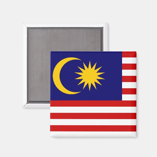 Flagge Malaysias Magnet (Vorderseite/Rückseite)