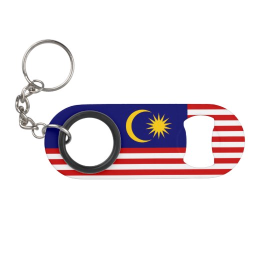Flagge Malaysias Mini Flaschenöffner (Vorderseite (Horizontal))