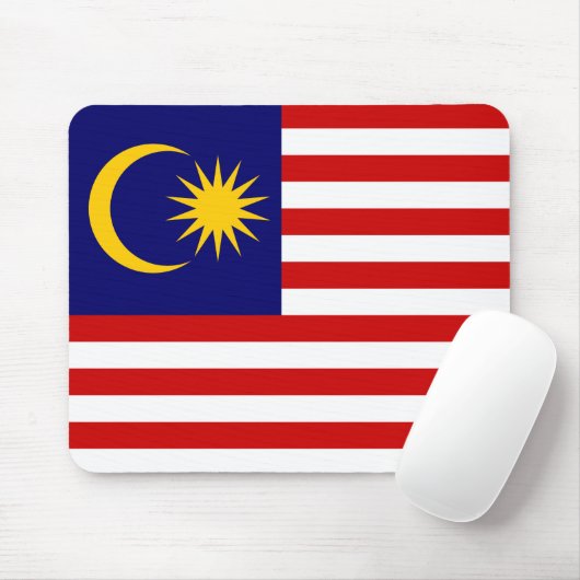 Flagge Malaysias Mousepad (Mit Mouse)