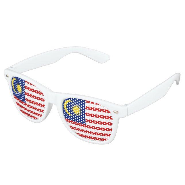 Flagge Malaysias Partybrille (Schrägansicht)