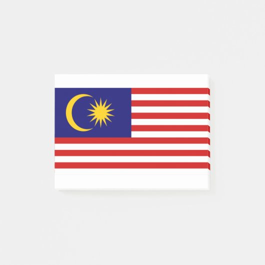 Flagge Malaysias Post-it Klebezettel (Vorderseite)