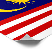 Flagge Malaysias Poster (Ecke)