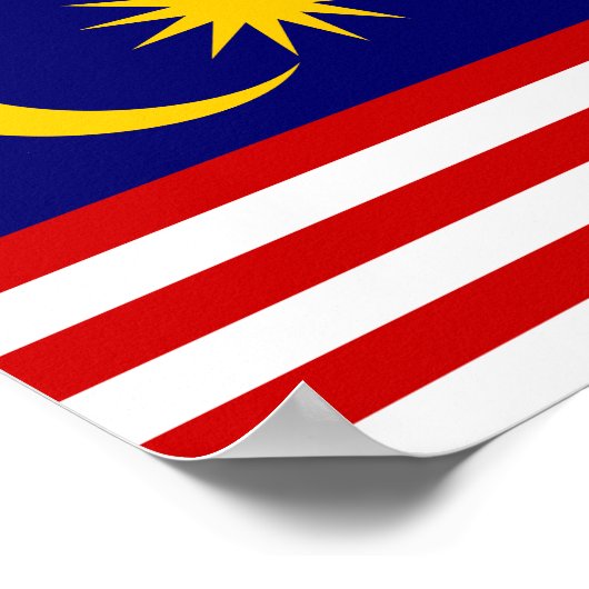 Flagge Malaysias Poster (Ecke)