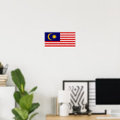 Flagge Malaysias Poster (Heimbüro)