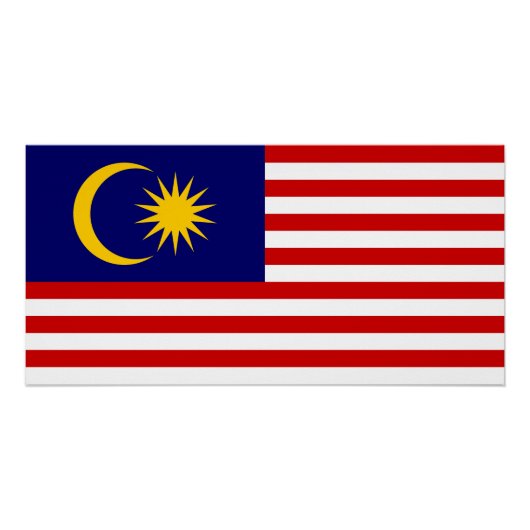Flagge Malaysias Poster (Vorderseite)
