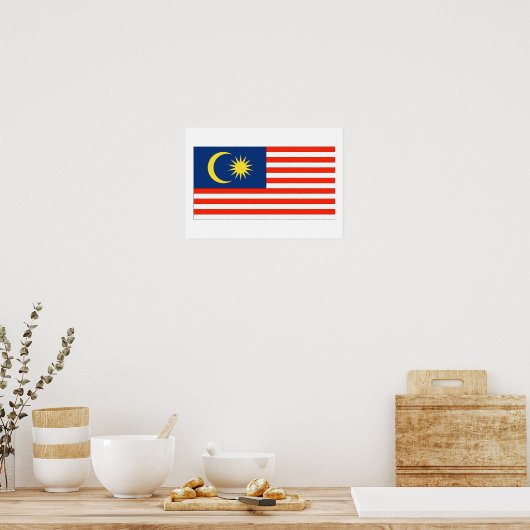 Flagge Malaysias Poster (Küche)