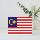 Flagge Malaysias Postkarte (Stehend Vorderseite)