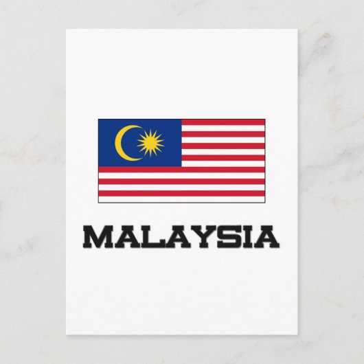 Flagge Malaysias Postkarte (Vorderseite)