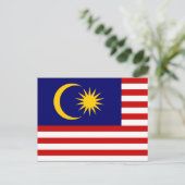 Flagge Malaysias Postkarte (Stehend Vorderseite)