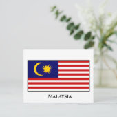 Flagge Malaysias Postkarte (Stehend Vorderseite)
