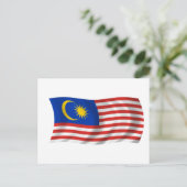 Flagge Malaysias Postkarte (Stehend Vorderseite)