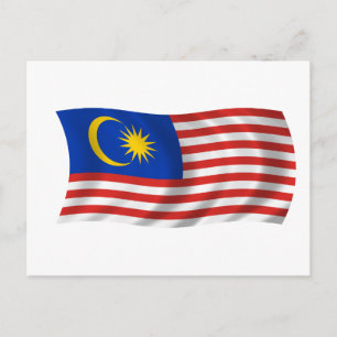 Flagge Malaysias Postkarte