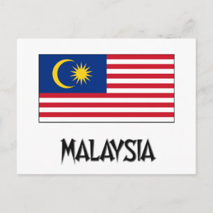 Flagge Malaysias Postkarte