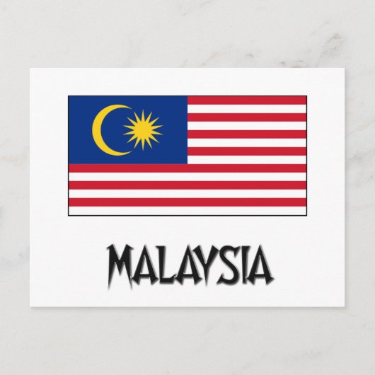 Flagge Malaysias Postkarte (Vorderseite)