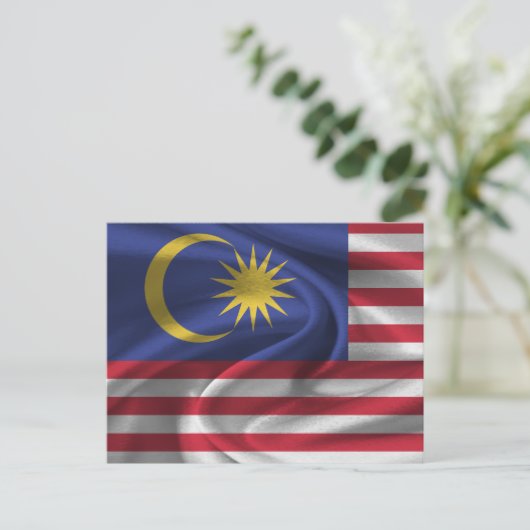 Flagge Malaysias Postkarte (Stehend Vorderseite)