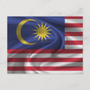 Flagge Malaysias Postkarte