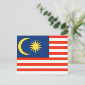 Flagge Malaysias Postkarte (Stehend Vorderseite)