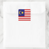 Flagge Malaysias Quadratischer Aufkleber (Tasche)
