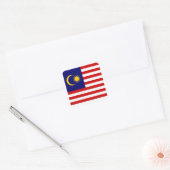 Flagge Malaysias Quadratischer Aufkleber (Umschlag)