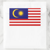 Flagge Malaysias Rechteckiger Aufkleber (Tasche)