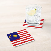 Flagge Malaysias Rechteckiger Pappuntersetzer (Vor Ort)