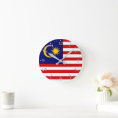 Flagge Malaysias Runde Wanduhr (Zuhause)