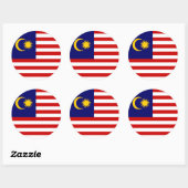 Flagge Malaysias Runder Aufkleber (Blatt)