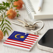 Flagge Malaysias Schlüsselanhänger (Vorderseite rechts)