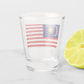 Flagge Malaysias Schnapsglas (Rückseite)