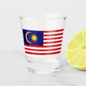 Flagge Malaysias Schnapsglas (Vorderseite)