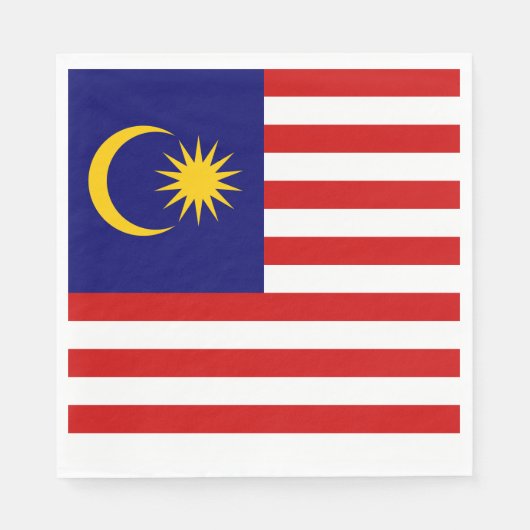 Flagge Malaysias Serviette (Vorderseite)