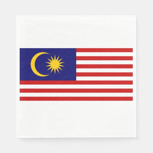 Flagge Malaysias Serviette (Vorderseite)