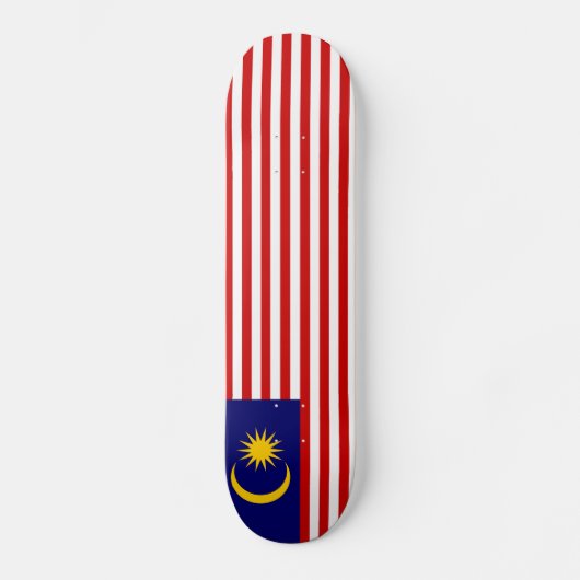 Flagge Malaysias Skateboard (Vorderseite)