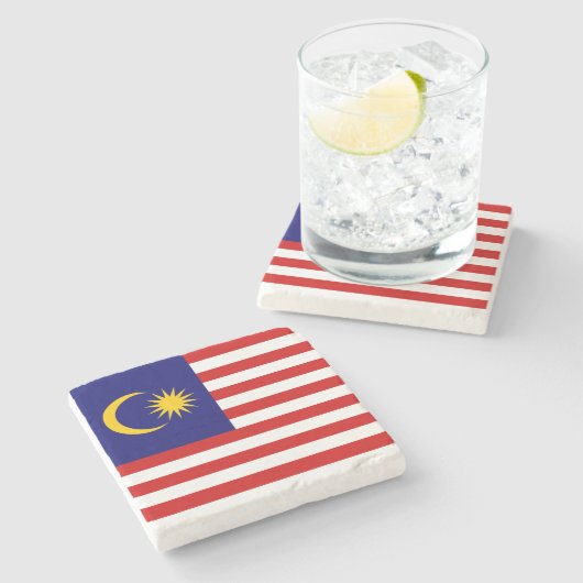 Flagge Malaysias Steinuntersetzer (Seitenansicht)