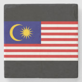 Flagge Malaysias Steinuntersetzer (Vorderseite)