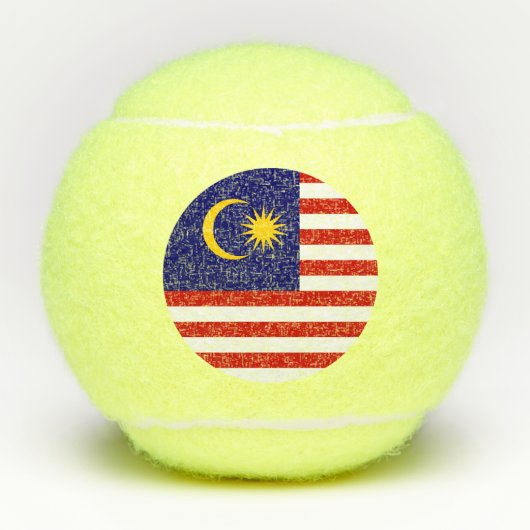 Flagge Malaysias Tennisbälle (Vorderseite)