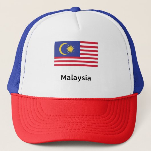 Flagge Malaysias Truckerkappe (Vorderseite)