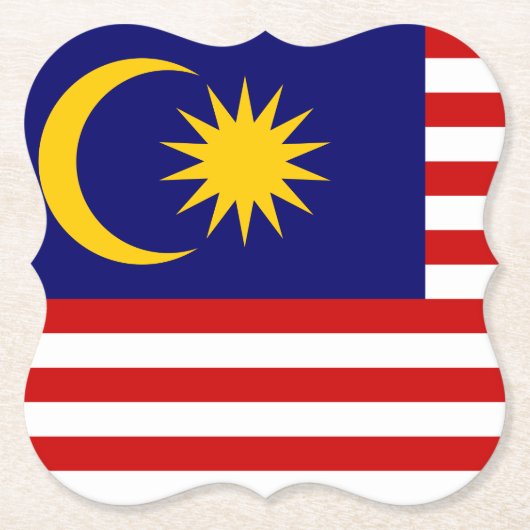 Flagge Malaysias Untersetzer (Vorderseite)