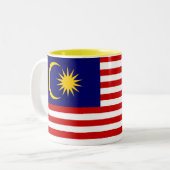 Flagge Malaysias Zweifarbige Tasse (Vorderseite Links)
