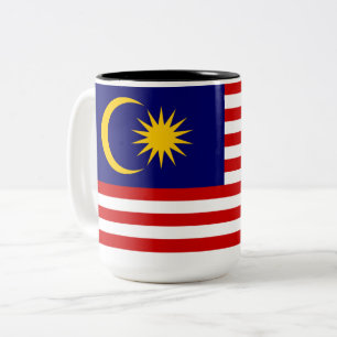 Flagge Malaysias Zweifarbige Tasse